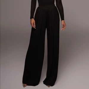 JLUXBASIX BLACK DEVYN WIDE LEG PANTS XXL